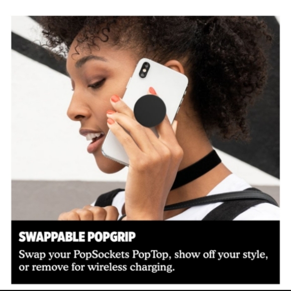 NWT PopSockets - PopGrip Premium Cell Phone Grip and Stand - 💜Glitter Nebula💜 - Picture 7 of 12